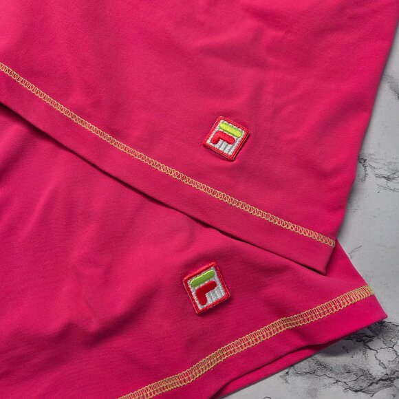 Fila XXL Bright Pink Heathered Gray Sleeveless Top Tennis Skort Summer Set - Picture 11 of 14